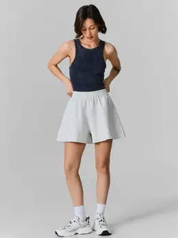 Шорты женские серые с высокой посадкой