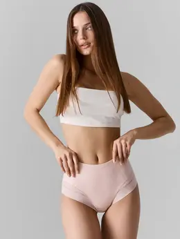 Трусы корсетные женские розовые с высокой посадкой