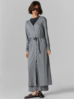 Кардиган женский серый удлиненный