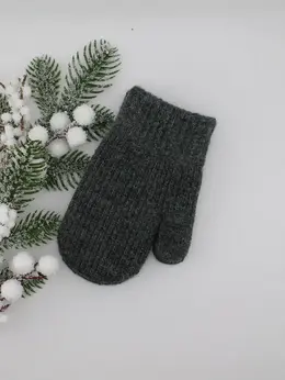 Варежки детские, вязанные