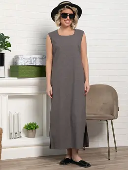 Платье кофейное