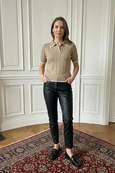 Футболка вязаная поло