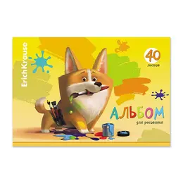 Альбом для рисования а4, 40 листов, блок 120 г/м², на клею,