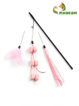 Дразнилка для кошек, с 3 сменными насадками