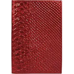 Обложка для паспорта натуральная кожа красная