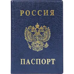 Обложка для паспорта ДПС из ПВХ синего цвета (2203.В-101)