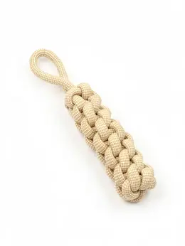 Игрушка для собак канатная, до 30 см, до 150 г, плетеная с ручкой