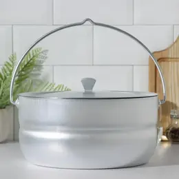 Котелок туристический, 8 л, с крышкой, штампованный алюминий
