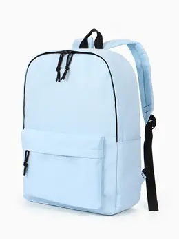 Рюкзак школьный, 1 отделение, 4 кармана, 30×12×40 см, голубой