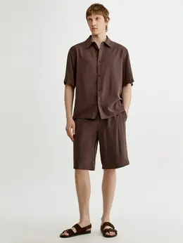 Шорты прямого кроя из твила