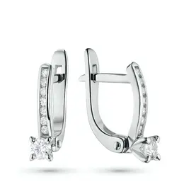 Серьги из белого золота с бриллиантами э4701сг04171400