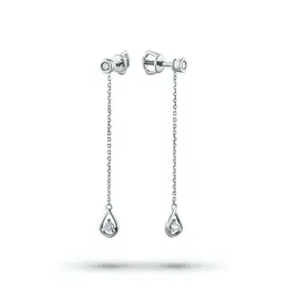 Пусеты из белого золота с бриллиантами э4701пс04181500