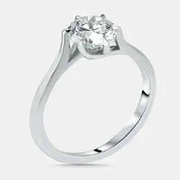 1.00 ct Round Lab Grown Diamonds 18k White Gold Ring Size 55 1.00 ct Round Lab Grown Diamonds 18k White Gold Ring Size 55