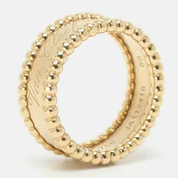 Van Cleef & Arpels Perl&eacute;e Signature 18K Yellow Gold Ring Size 50
