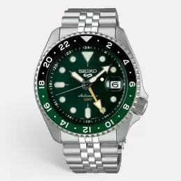 Seiko 5 sports SSK035K1 Green Dial Stainless Steel Men's Wristwatch 42.5mm