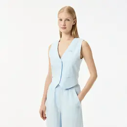 Женская облегающая жилетка Lacoste из смеси льна