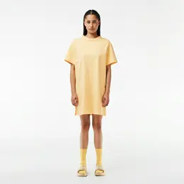 Трикотажное платье Lacoste с коротким рукавом оверсайз